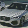 Grey Jaguar Xf Car Diamond Paintings