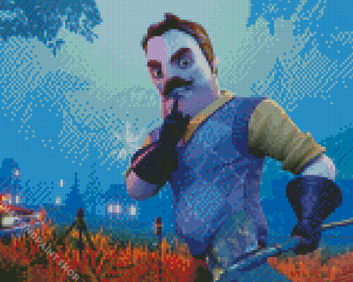 Hello Neighbor Poster Diamond Paintings