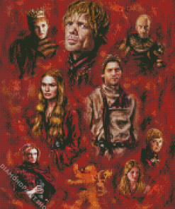 House Lannister Characters Diamond By Paintings