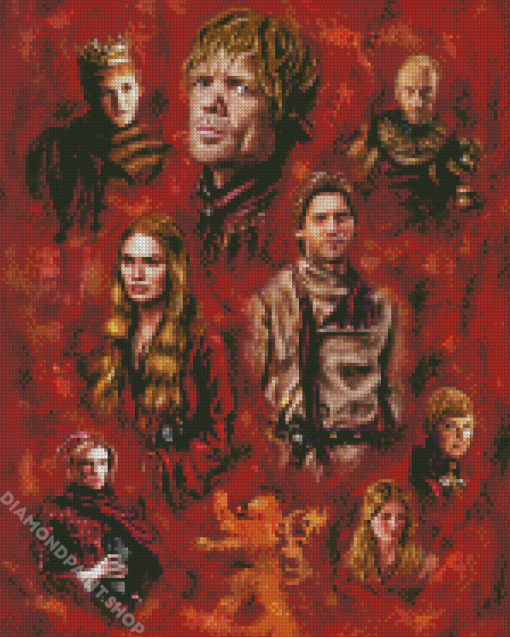 House Lannister Characters Diamond By Paintings