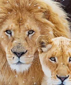 Lion And Lioness Diamond Paintings