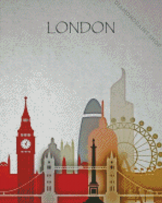 london Skyline Poster Art Diamond Paintings