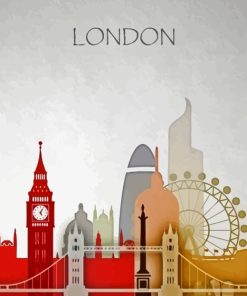 london Skyline Poster Art Diamond Paintings