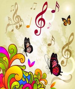 Colorful Musical Notes Diamond Paintings