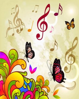 Colorful Musical Notes Diamond Paintings