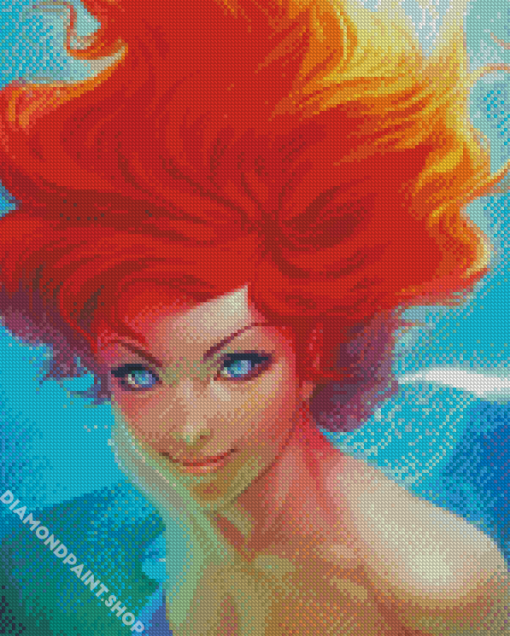 Pretty Red Hair Woman Diamond Paintings