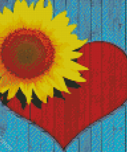 Sunflower Heart love Diamond Paintings