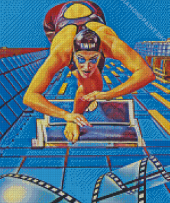 Swimmer Art Diamond Paintings