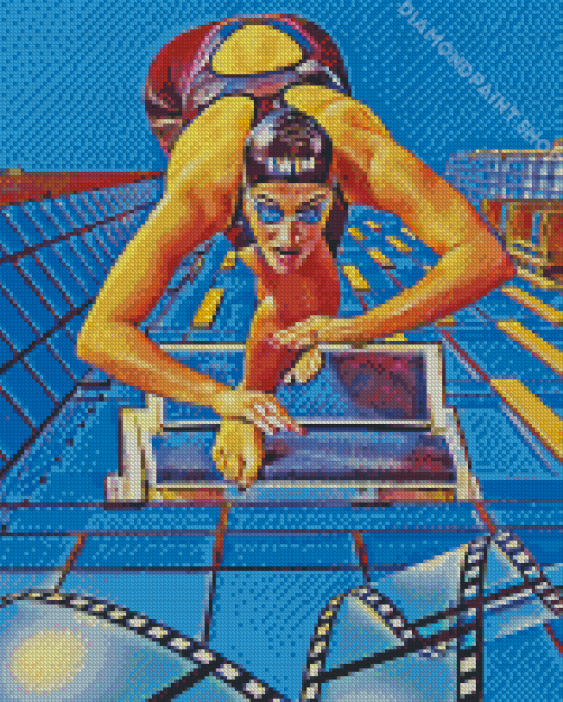 Swimmer Art Diamond Paintings