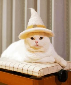 Wizard Cat With Hat Diamond Painting