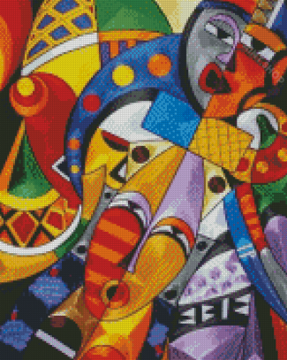 Abstract African Faces Diamond Paintings