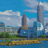 Aesthetic Downtown Cleveland Buildings Diamond Paintings