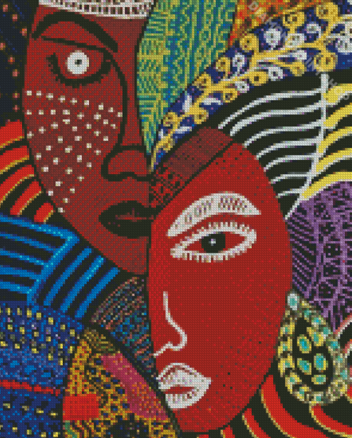 Artistic African Faces Diamond Paintings