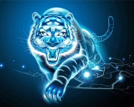 Fantasy Lightining Tiger Diamond Paintings