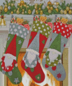 Beautiful Christmas Stockings Diamond Paintings
