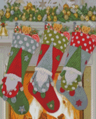 Beautiful Christmas Stockings Diamond Paintings