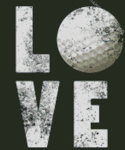 Black And White Love Golf Diamond Paintings
