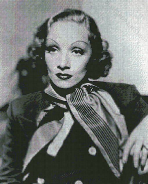 Black And White Marlene Dietrich Diamond Paintings