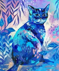 Blue Cat Art Diamond Paintings