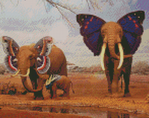 Butterflies Elephants Diamond Paintings