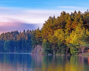 Camping Lake Scenes Diamond Paintings
