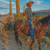 Cowboy In Arizona Diamond Paintings