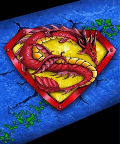 Dragon Superman Symbol Diamond Paintings