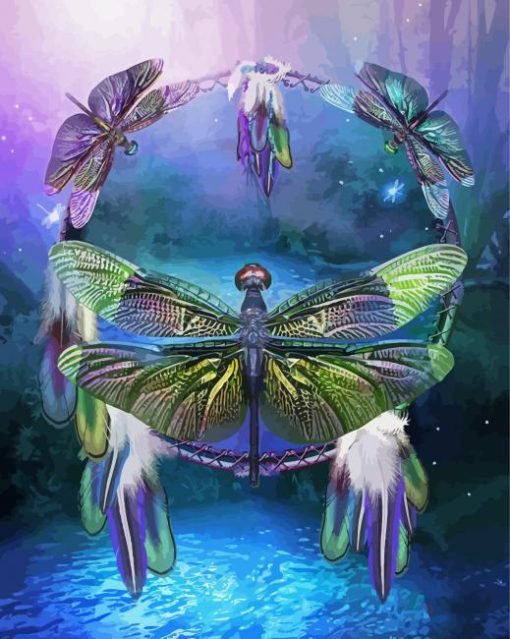 Dreamcatcher Dragonfly Diamond Paintings