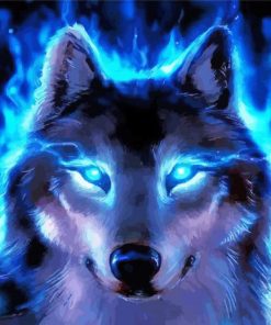 Fantasy Blue Wolf Diamond Paintings