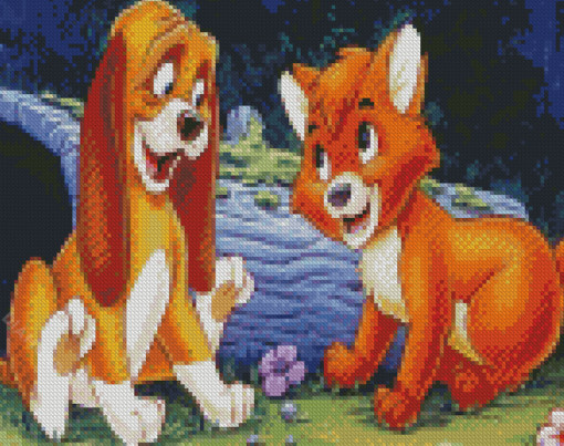 Fox And The Hound Animation Diamond Paintings