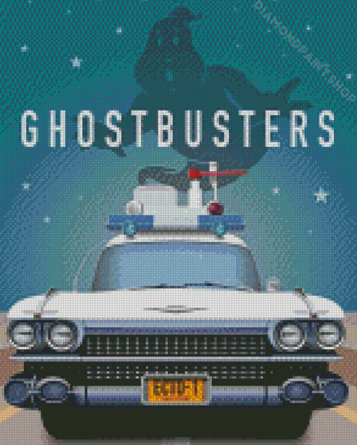 Ghostbusters Ecto 1 Poster Diamond Paintings