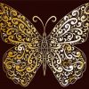 Golden Butterfly Diamond Paintings