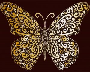 Golden Butterfly Diamond Paintings
