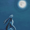 Hare And Moon Art Diamond Paintings