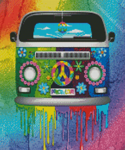 Hippie Van Colorful Diamond Paintings