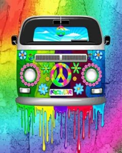 Hippie Van Colorful Diamond Paintings