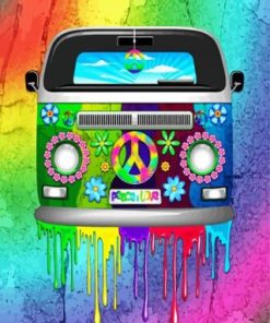 Hippie Van Colorful Diamond Paintings