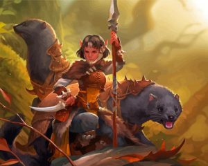 Huntress And Mink Diamond Paintings