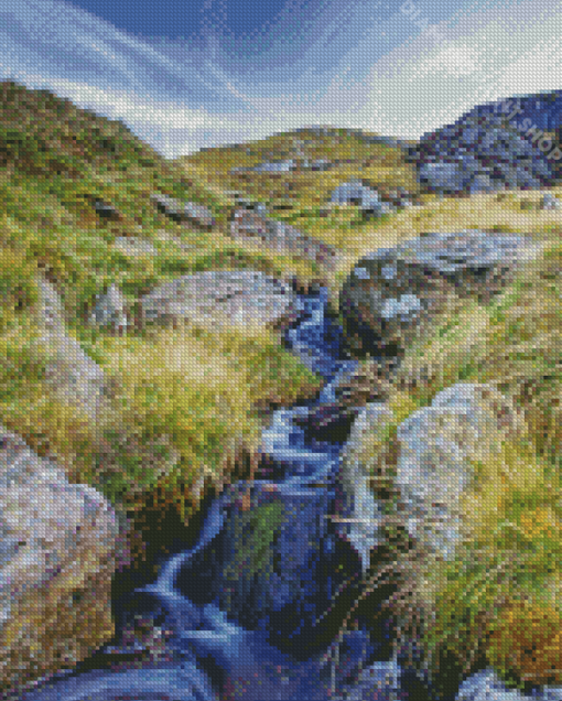 Landscape Mountain Stream Diamond Paintings