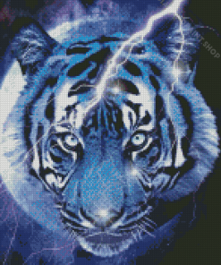 Lightining Tiger Diamond Paintings