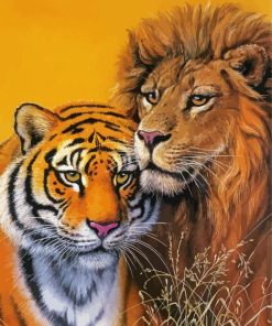 Lion And Tiger Diamond Paintings