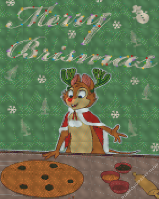 Merry Christmas Mouse Art Diamond Paintings