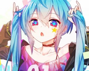 Nightcore Girl Diamond Paintings