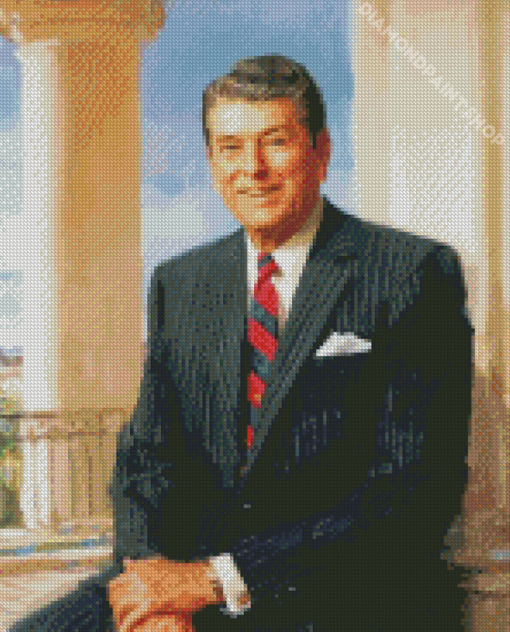 Ronald Regan Portrait Diamond Paintings