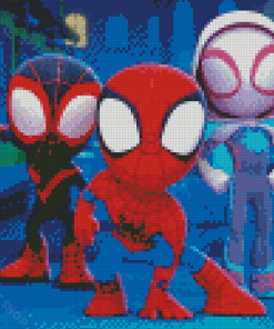 Spidery And Friends Cartoon Diamond Paintings