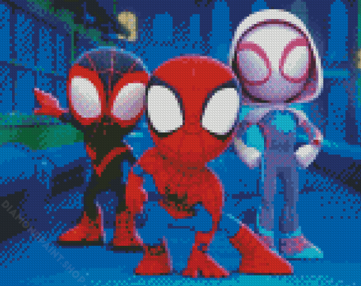 Spidery And Friends Cartoon Diamond Paintings