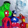 Stan Lee And Spiderman - Diamond Paintings 