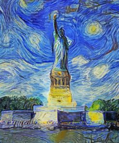 Statue Of Liberty Starry Night Diamond Paintings