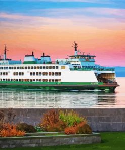 Washington Ferry In The Sea Diamond Paintings