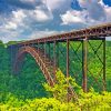 West Virginia Bridge River Diamond Paintings